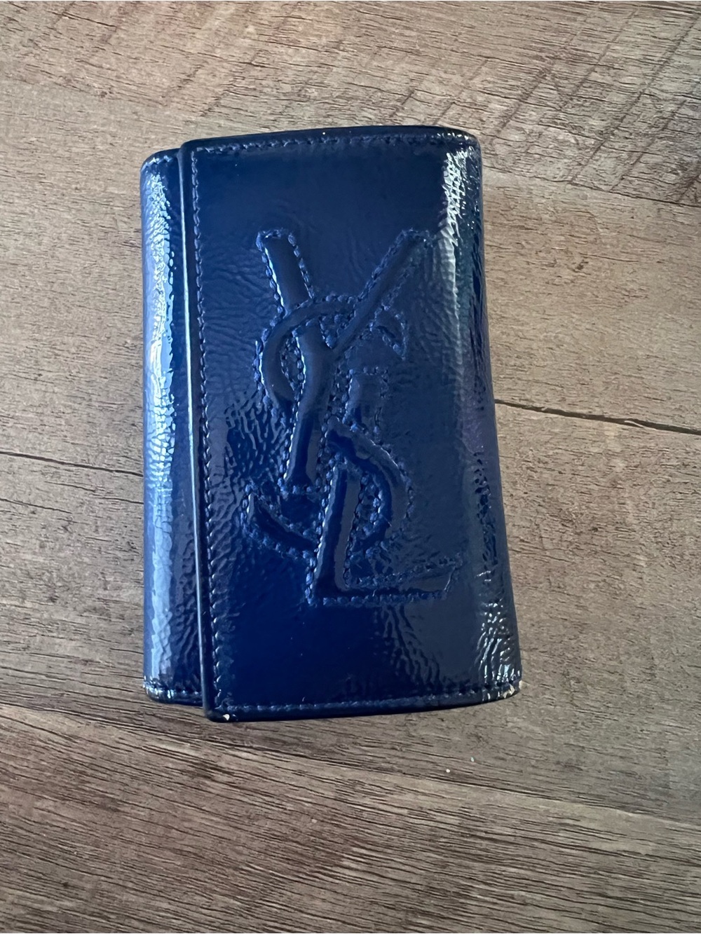 Yves Saint Laurent Patent Leather Key & Card Holder